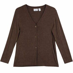 Chicos Travelers Womens Size 12 Button-Front Brown Chicos size‎ 2 Cardigan